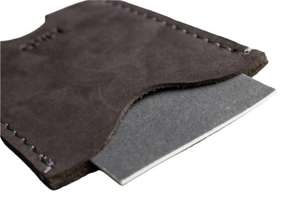 A wallet with a card holder resting on top, showcasing a sleek and organized design for easy access to cards.