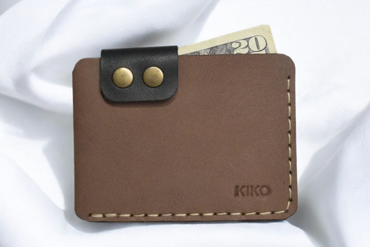  A modern wallet with dual card holders, designed for convenient access and organization of your essential cards.