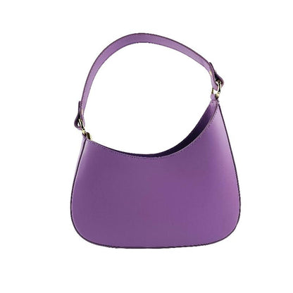  Exquisite purple leather bag with a chic strap and refined handle, embodying elegance and style for the discerning individual.