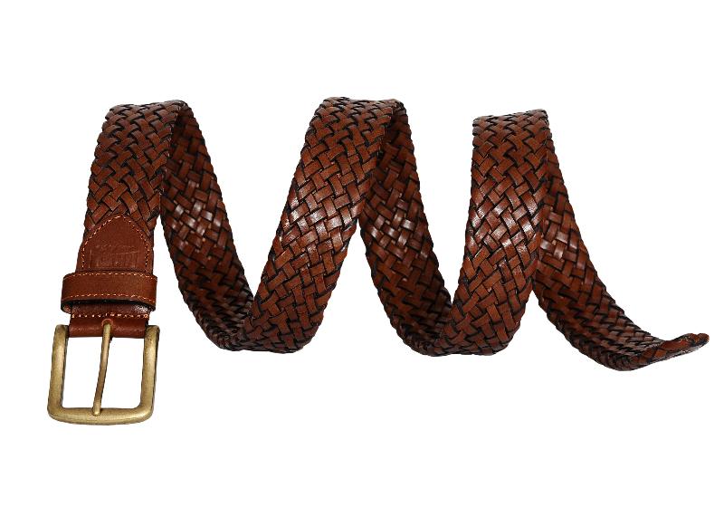 The Galata Tan Plaited Leather Men's Belt exemplifies exquisite craftsmanship with its beautifully woven design in a versatile tan shade.